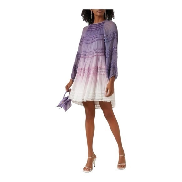 Magali Pascal Amaia Dress Sunrise Purple Size 8 Medium Nwt